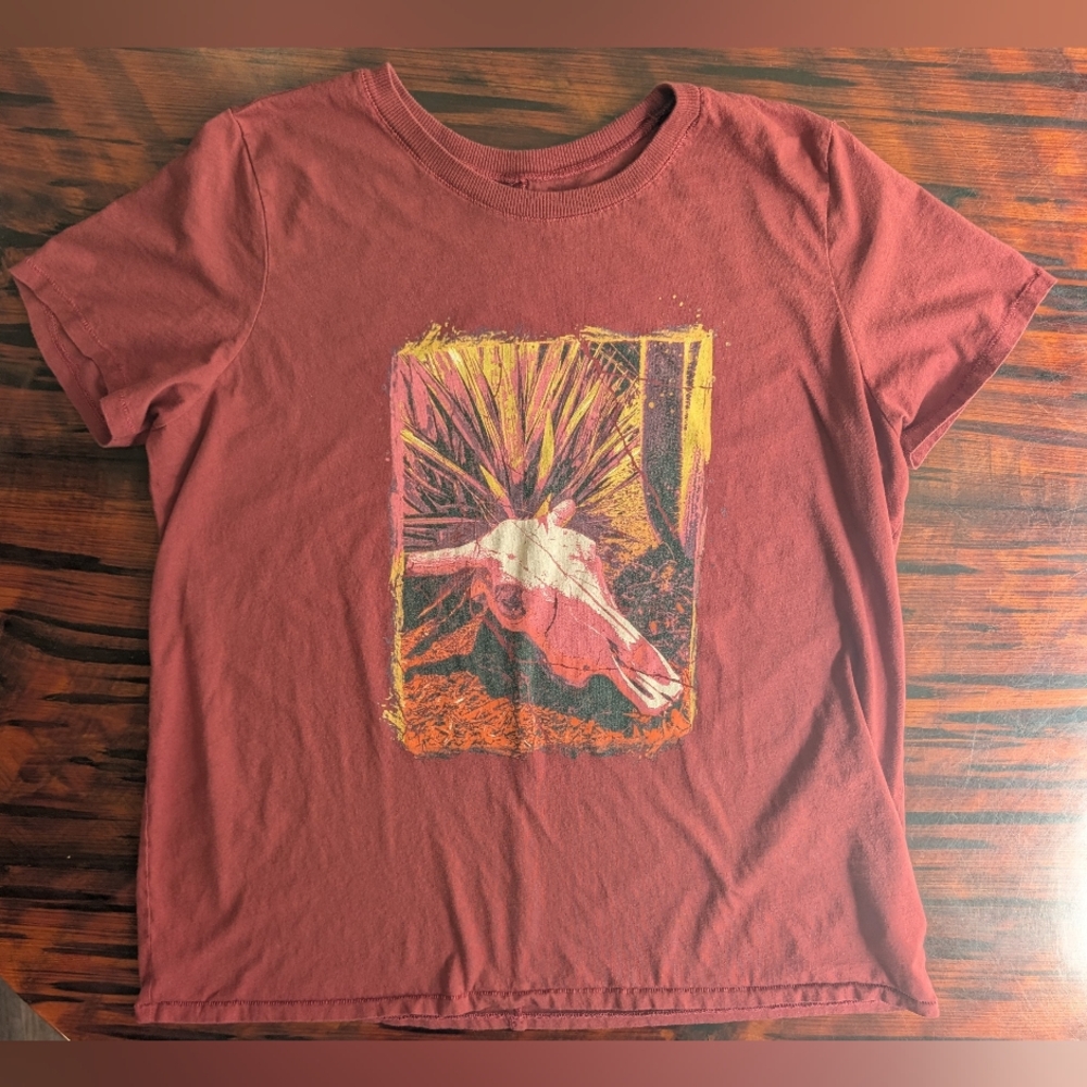Torrid Heritage Size 00 Red Graphic Skull Short Sleeve Tee